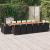Set mobilier de exterior cu perne, 17 piese, negru, poliratan GartenMobel Dekor
