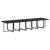 Set mobilier de exterior cu perne, 15 piese, negru, poliratan GartenMobel Dekor