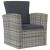 Set mobilier de grădină cu perne, 8 piese, gri, poliratan GartenMobel Dekor