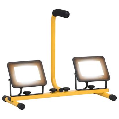 Proiector LED cu mâner, 2x30 W, alb cald GartenMobel Dekor