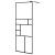 Paravan de duș walk-in negru 80x195 cm sticlă ESG transparentă GartenMobel Dekor
