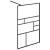 Paravan de duș walk-in negru 115x195 cm sticlă ESG transparentă GartenMobel Dekor