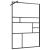 Paravan de duș walk-in negru 115x195 cm sticlă ESG transparentă GartenMobel Dekor