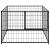 Padoc pentru câini, negru, 100x100x70 cm, oțel GartenMobel Dekor