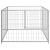 Padoc pentru câini, argintiu, 100x100x70 cm, oțel GartenMobel Dekor