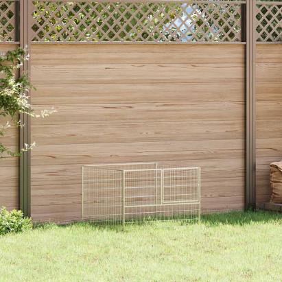 Padoc pentru câini, argintiu, 100x100x70 cm, oțel GartenMobel Dekor