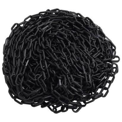 vidaXM Lanț de avertizare, negru, 100 m, Ø4 mm, plastic GartenMobel Dekor