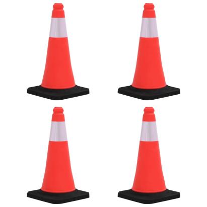 Conuri rutiere reflectorizante cu baze grele 4 buc. 50 cm GartenMobel Dekor