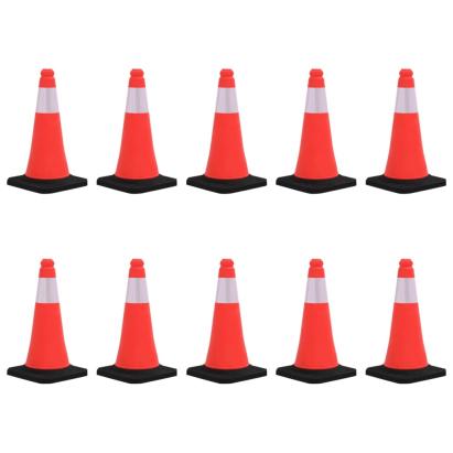 Conuri de trafic reflectorizante cu baze grele, 10 buc., 50 cm GartenMobel Dekor