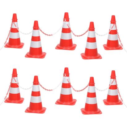 Set de lanț și con, lanț 10 m, roșu și alb GartenMobel Dekor
