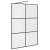 Paravan de duș walk-in negru 140x195 cm sticlă ESG transparentă GartenMobel Dekor