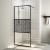 Paravan de duș walk-in negru 90x195 cm sticlă ESG transparentă GartenMobel Dekor