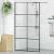 Paravan de duș walk-in negru 115x195 cm sticlă ESG transparentă GartenMobel Dekor