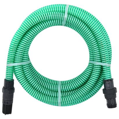 Furtun de aspirație cu racorduri din PVC, verde 1" 7 m, PVC GartenMobel Dekor