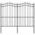 Gard de grădină Woerden cu vârf tip suliță, negru, 240x175 cm, oțel GartenMobel Dekor
