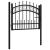 Poartă de gard Kampen cu vârf tip suliță, negru, 103x75 cm, oțel GartenMobel Dekor