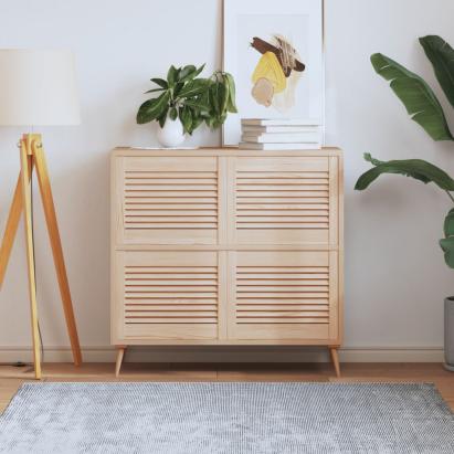 Uși de dulap design lambriu 4 buc. 39,5x49,4 cm lemn masiv pin GartenMobel Dekor