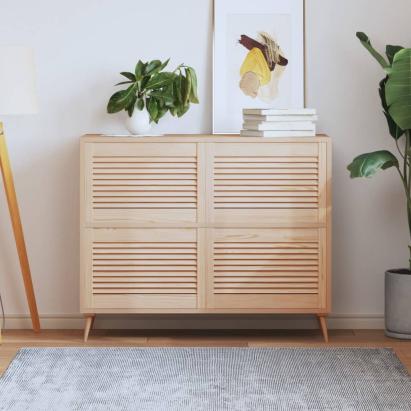 Uși de dulap design lambriu 4 buc. 39,5x59,4 cm lemn masiv pin GartenMobel Dekor