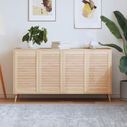 Uși de dulap design lambriu, 4 buc., 69x39,4 cm, lemn masiv pin GartenMobel Dekor