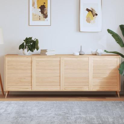 Uși de dulap design lambriu, 4 buc., 69x59,4 cm, lemn masiv pin GartenMobel Dekor