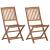 Scaune grădină pliabile cu perne, 2 buc., lemn masiv acacia GartenMobel Dekor