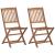Scaune grădină pliabile, cu perne, 2 buc., lemn masiv acacia GartenMobel Dekor