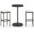 Set mobilier bar de grădină, cu perne, 3 piese, maro, poliratan GartenMobel Dekor