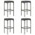 Set mobilier bar de grădină cu perne, 5 piese, gri, poliratan GartenMobel Dekor