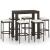 Set mobilier bar de grădină cu perne, 7 piese, maro, poliratan GartenMobel Dekor