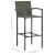 Set bar de exterior, cu cotiere, 3 piese, gri, poliratan GartenMobel Dekor