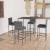 Set mobilier bar de grădină cu perne, 5 piese, gri, poliratan GartenMobel Dekor