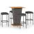 Set mobilier bar de grădină cu perne, 5 piese, gri, poliratan GartenMobel Dekor