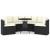 Set mobilier de grădină cu perne, 7 piese, negru, poliratan GartenMobel Dekor