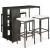 Set mobilier bar de grădină cu perne, 5 piese, maro, poliratan GartenMobel Dekor