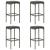 Set mobilier bar de grădină cu perne, 5 piese, gri, poliratan GartenMobel Dekor