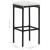 Set mobilier bar de grădină cu perne, 5 piese, negru, poliratan GartenMobel Dekor