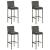Set mobilier bar de grădină cu perne, 5 piese, gri, poliratan GartenMobel Dekor