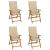 Scaune grădină rabatabile cu perne, 4 buc., lemn masiv acacia GartenMobel Dekor