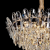 Candelabru din cristal CC8896 auriu lucios, 60 cm, 11xE14, înălțime reglabilă