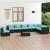 Set mobilier de grădină cu perne, 9 piese, negru, poliratan GartenMobel Dekor