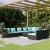 Set mobilier de grădină cu perne, 9 piese, negru, poliratan GartenMobel Dekor