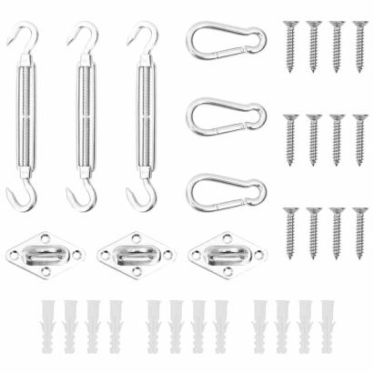 Set de accesorii parasolar, 9 piese, oțel inoxidabil GartenMobel Dekor