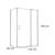 Cabină de duș asimetrică Leziter 80x120 cm, cu ușă batantă, fără tavă