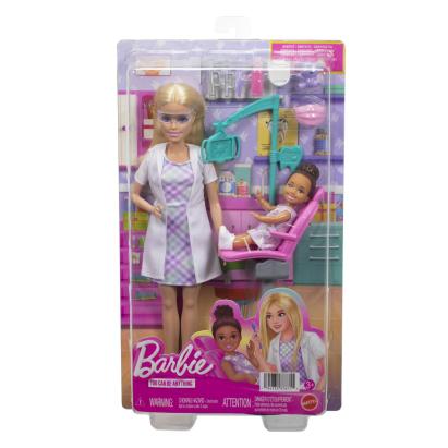 BARBIE SET DE JOACA PAPUSA BARBIE BLONDA FACE CARIERA DENTIST SuperHeroes ToysZone