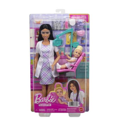 BARBIE SET DE JOACA PAPUSA BARBIE BRUNETA FACE CARIERA DENTIST SuperHeroes ToysZone