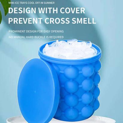 Leziter Iceish formă pentru cuburi de gheață 2 în 1 cu răcitor sticle