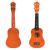 Ukulele din lemn pentru copii, 4 corzi din nailon, maro, 52,5 cm