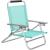 SONGMICS Scaun de plaja portabil cu spatar rabatabil in 4 pozitii, cu cotiere, maxim 150kg, verde Household NewTrend
