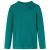 Tricou de copii cu mâneci lungi, tricot cu nervuri, verde închis, 104 GartenMobel Dekor