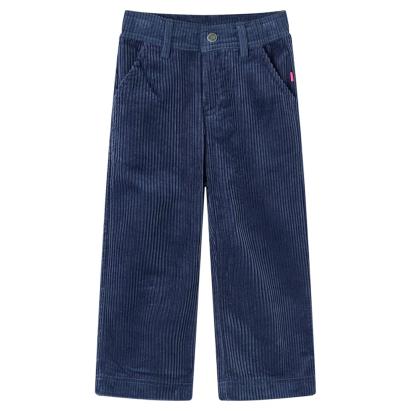 Pantaloni de copii din velur, bleumarin, 92 GartenMobel Dekor